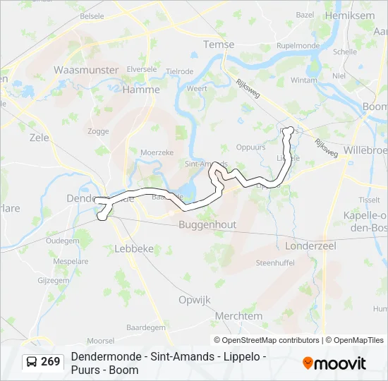 269 Bus Line Map