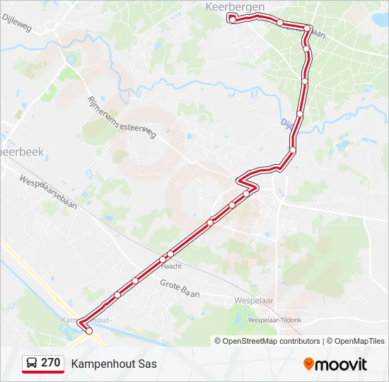270 Bus Line Map