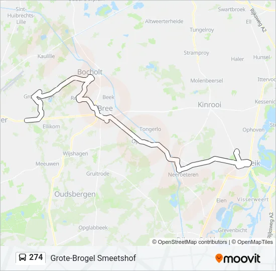 274 Bus Line Map
