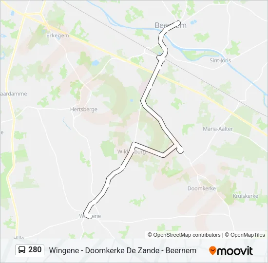 280 Bus Line Map