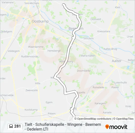 281 Bus Line Map