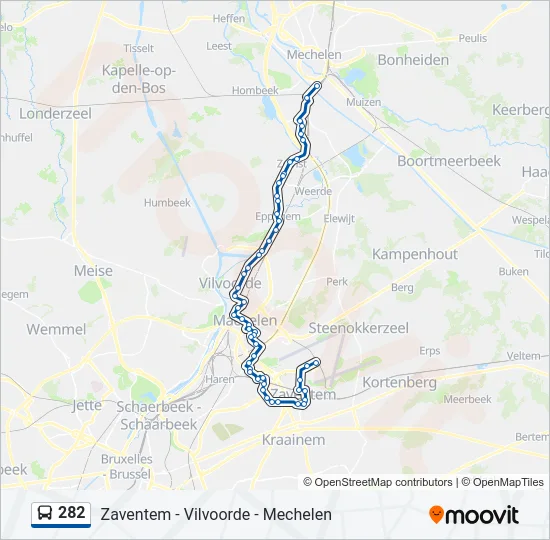 282 Bus Line Map