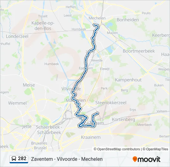 282 Bus Line Map