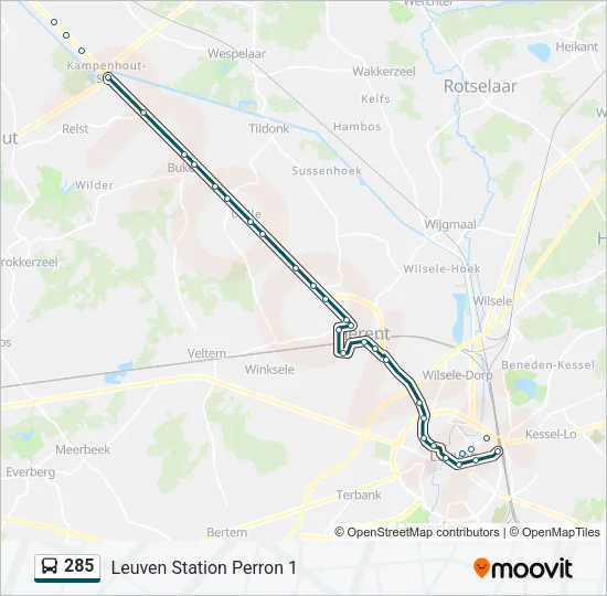 285 Bus Line Map