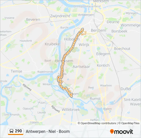 290 Bus Line Map