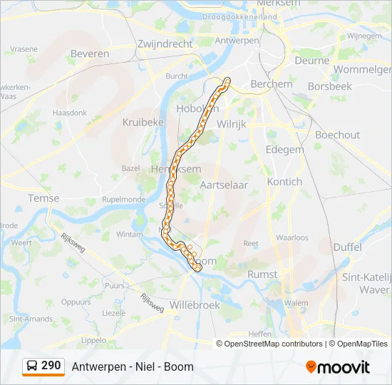 290 Bus Line Map