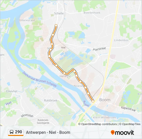 290 Bus Line Map