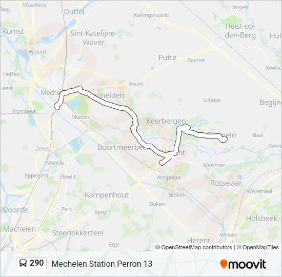 290 Bus Line Map