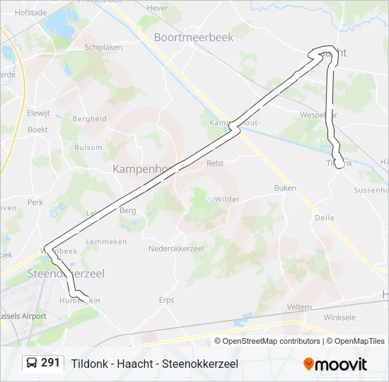 291 Bus Line Map
