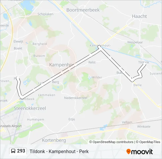 293 Bus Line Map