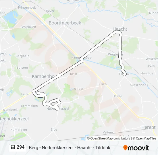 294 Bus Line Map