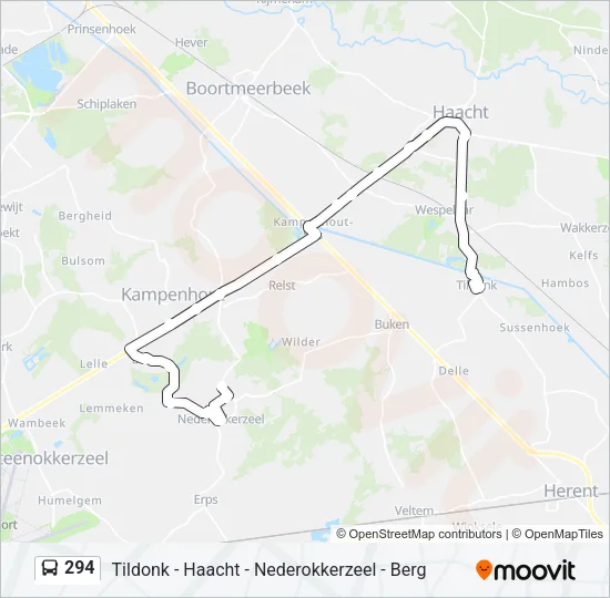 294 Bus Line Map