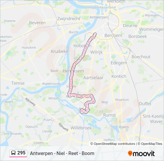 295 Bus Line Map