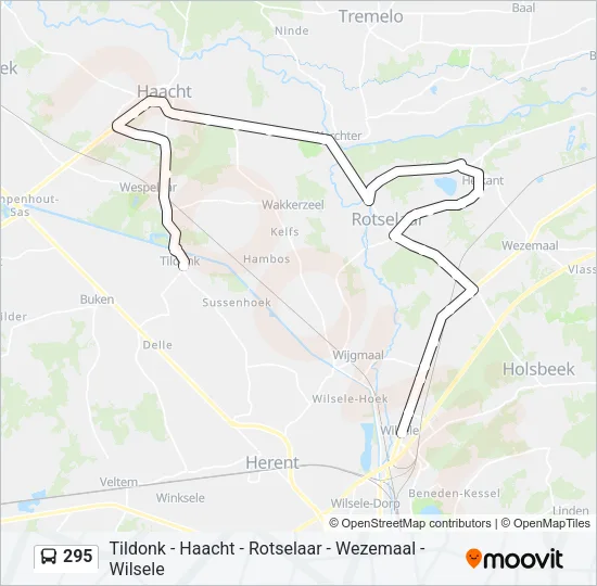 295 Bus Line Map