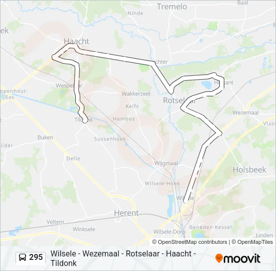 295 Bus Line Map