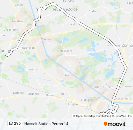 296 Bus Line Map