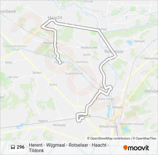 296 Bus Line Map