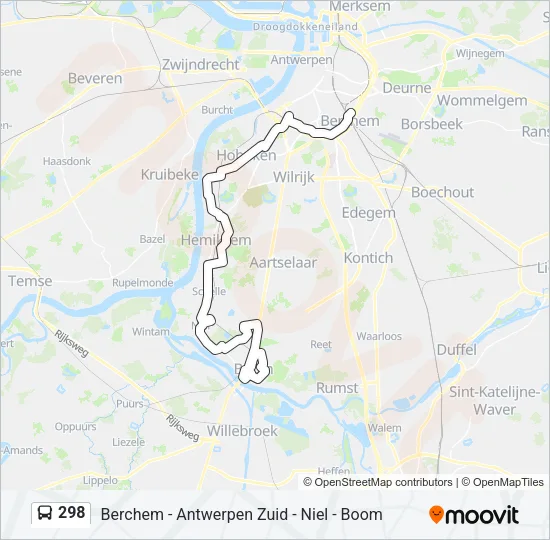 298 Bus Line Map