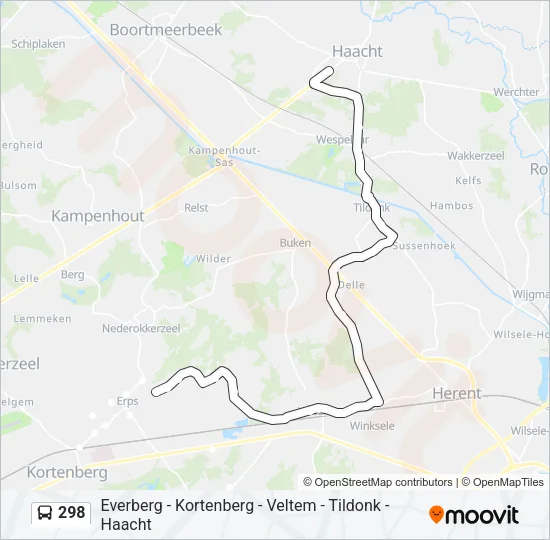 298 Bus Line Map