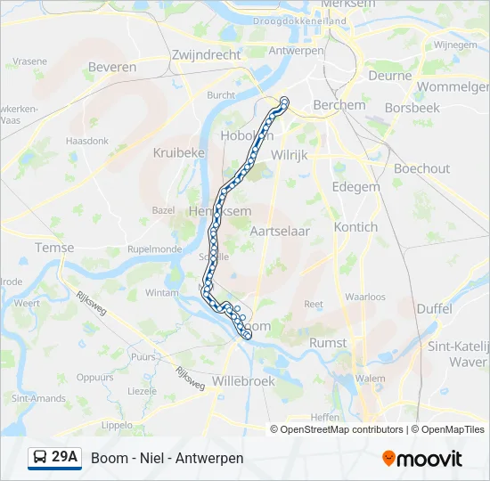 29A Bus Line Map