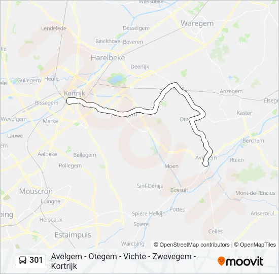 301 Bus Line Map