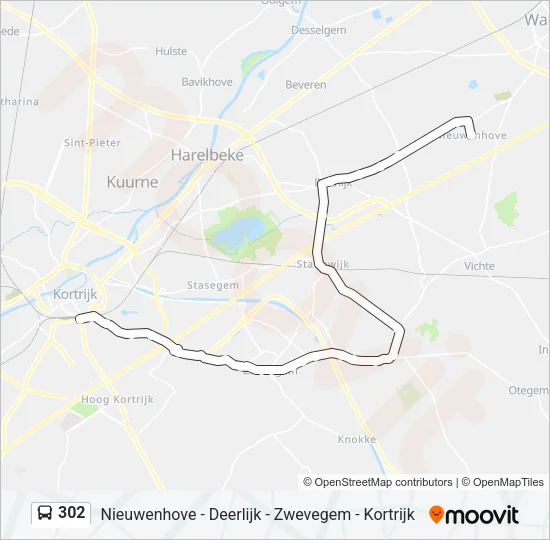 302 Bus Line Map