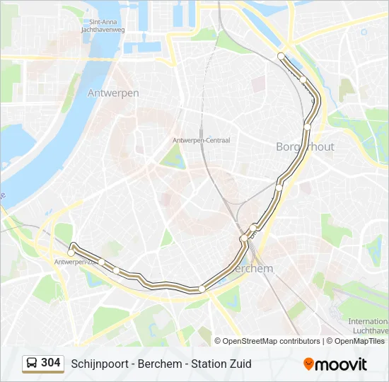 304 Bus Line Map