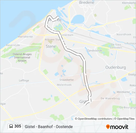 305 Bus Line Map