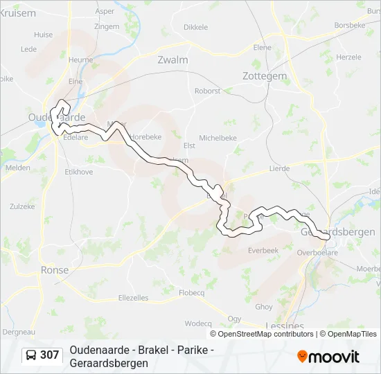 307 Bus Line Map