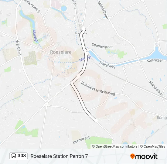 308 Bus Line Map