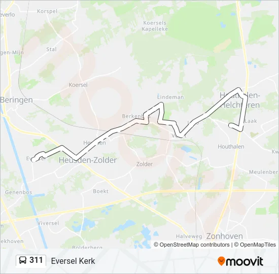 311 Bus Line Map