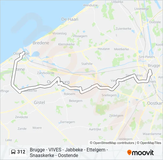 312 Bus Line Map