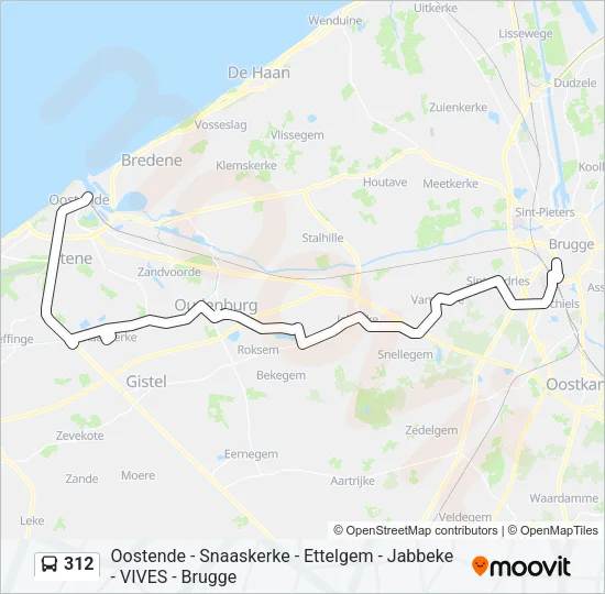312 Bus Line Map