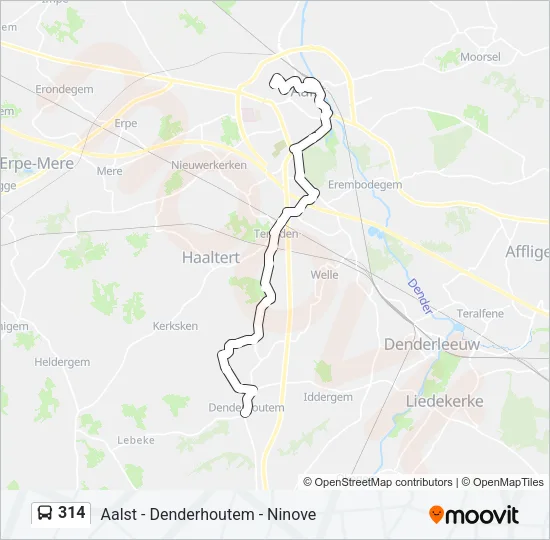 314 Bus Line Map