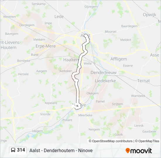 314 Bus Line Map