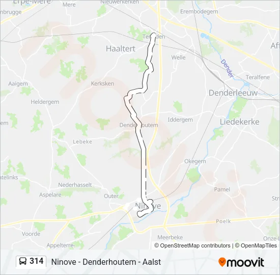 314 Bus Line Map