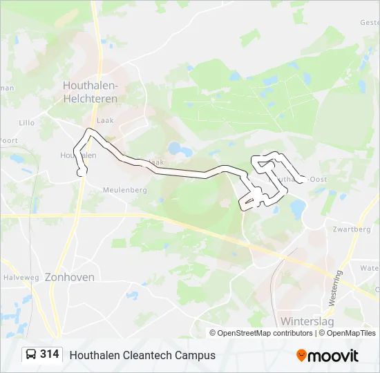 314 Bus Line Map