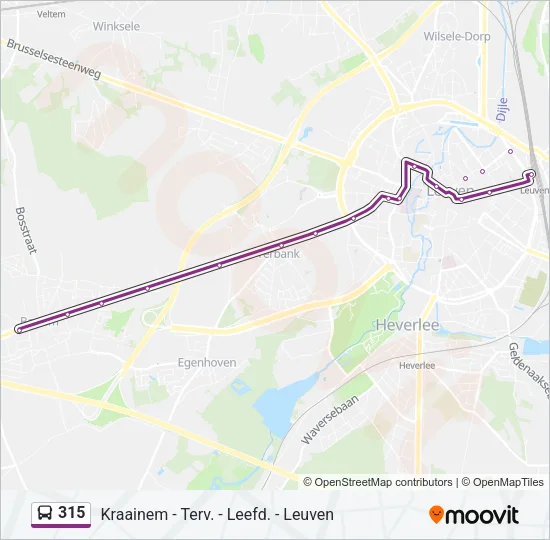 315 Bus Line Map