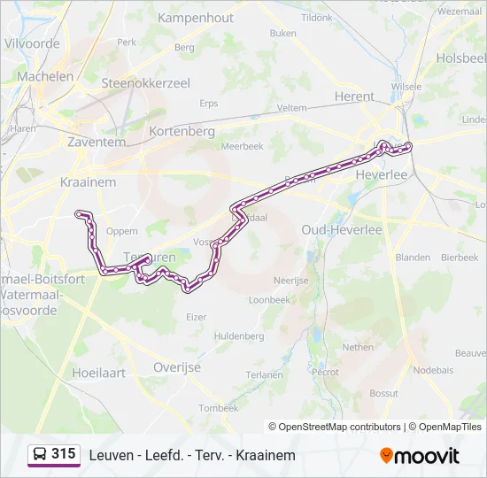 315 Bus Line Map