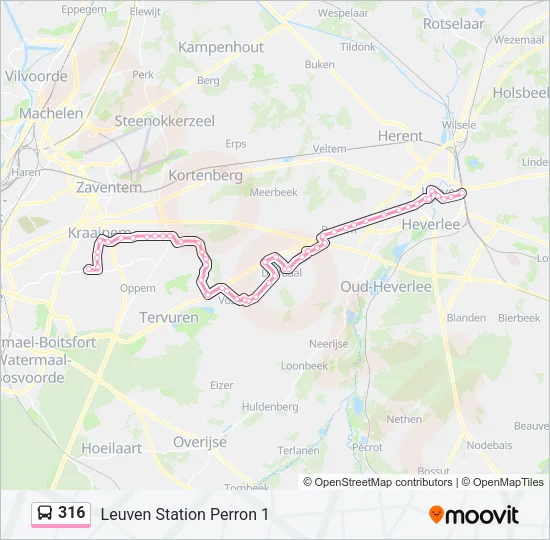 316 Bus Line Map