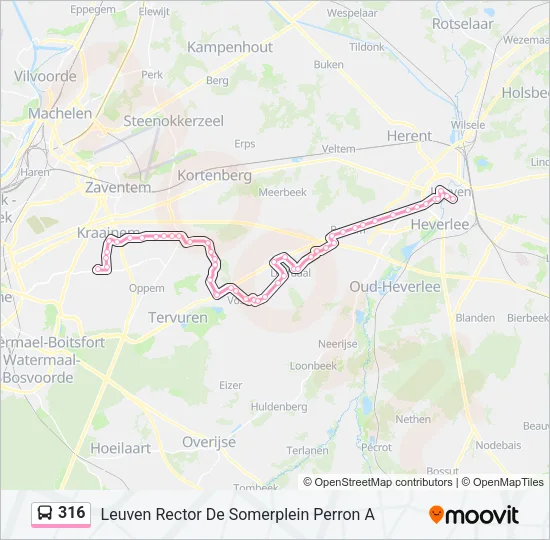 316 Bus Line Map