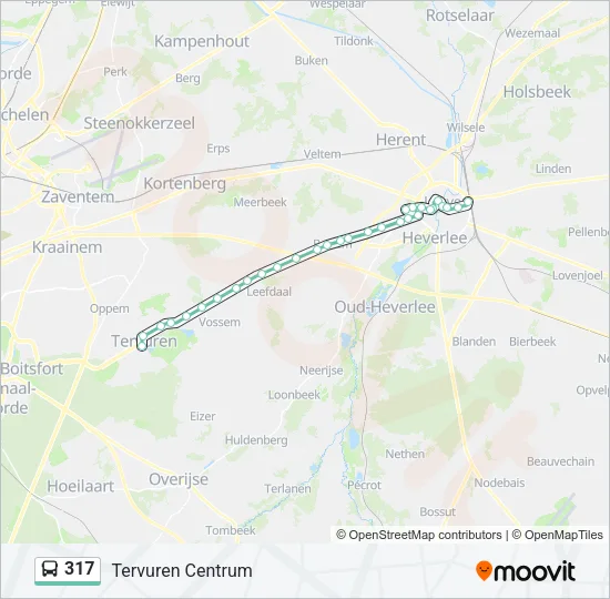 317 Bus Line Map