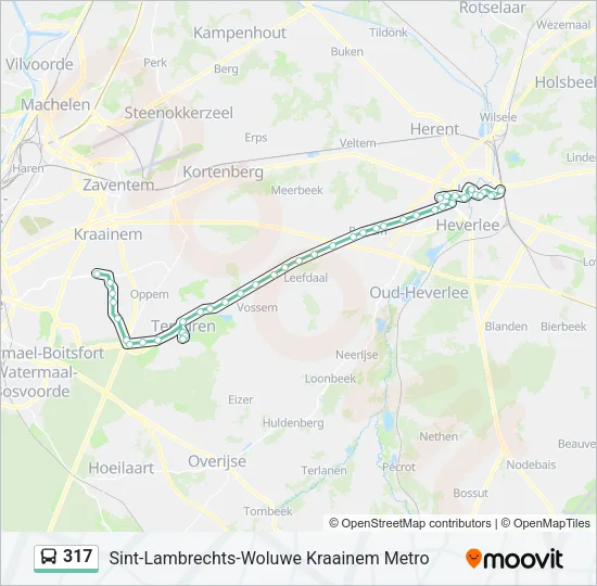 317 Bus Line Map