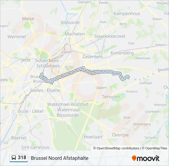 318 Bus Line Map