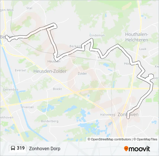 319 Bus Line Map