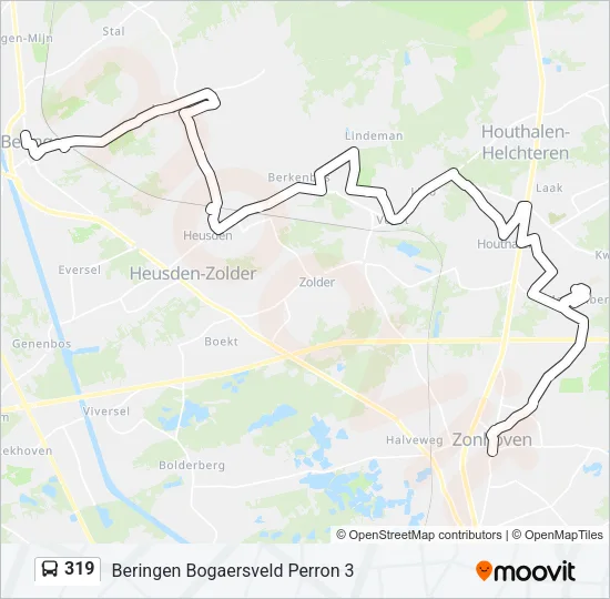 319 Bus Line Map