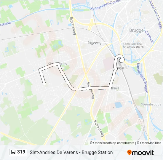 319 Bus Line Map
