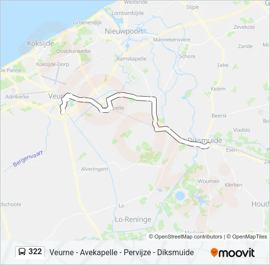 322 Bus Line Map
