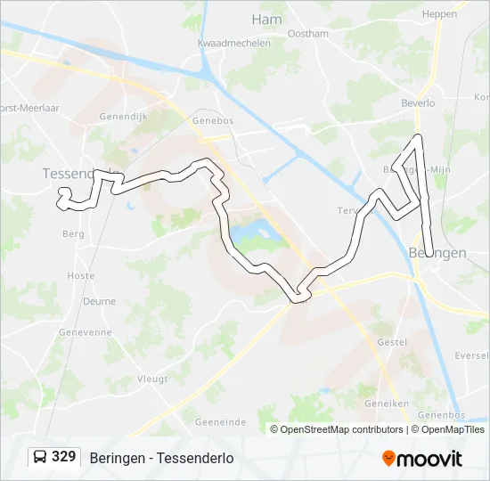 329 Bus Line Map