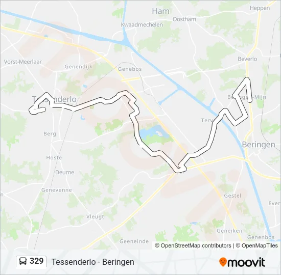 329 Bus Line Map